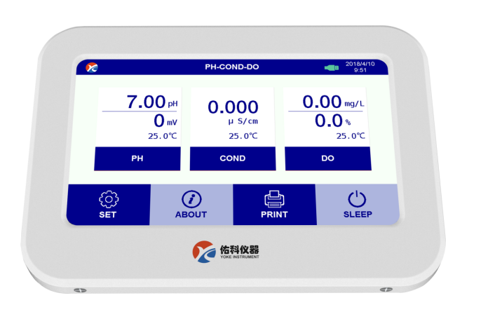 上海佑科便攜式觸摸屏pH/電導率測定儀P704